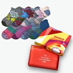 NIB Bombas Women’s Ankle Sock 8-Pack Gift Box Medium